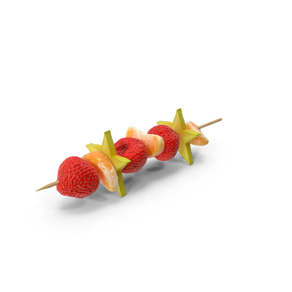Fruits on Wooden Skewer PNG & PSD Images