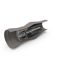 Inside Rotor Jet Engine Turbine In Cutaway PNG & PSD Images