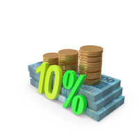 10 Percent Brazil 100 Reais Money Notes With Gold Coins PNG & PSD Images
