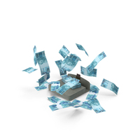 BriefCase Falling Brazil 100 Reais Money Bill PNG & PSD Images