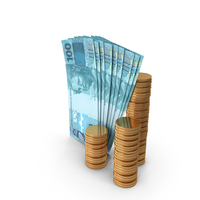Coins With Brazil 100 Reais Money Notes Bills Currency PNG & PSD Images