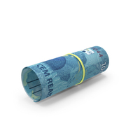 Few Brazil 100 Reais Bill Rolled PNG & PSD Images