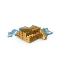 Gold Brazil 100 Reaiss Lots Money PNG & PSD Images