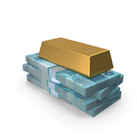 Gold Four Buiscuits Brazil 100 Reais Lot Money PNG & PSD Images