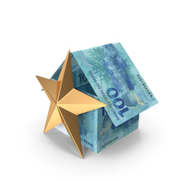 Home Shape With Star Brazil 100 Reais Money Notes Currency PNG & PSD Images