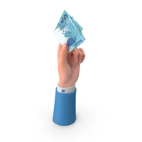 L Hand Holding Raise Brazil 100 Reais Bill PNG & PSD Images