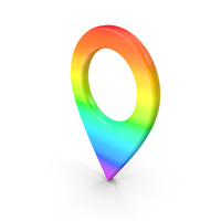 Map Pin Rainbow PNG & PSD Images
