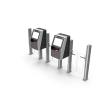 Automated Biometrics Access Turnstile System PNG & PSD Images