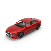 Audi A8 Luxury Sedan Red PNG & PSD Images