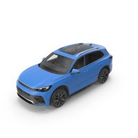 Modern Blue Crossover SUV PNG & PSD Images