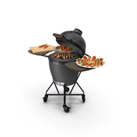 Open Grill With Food On Sticks PNG & PSD Images