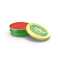Salmon Red Caviar In Metal Can PNG & PSD Images