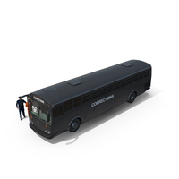 Prison Transport Bus With Officer And Inmate PNG & PSD Images