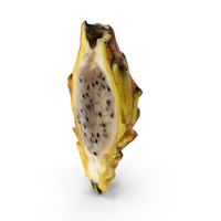 Yellow Dragon Fruit Half PNG & PSD Images
