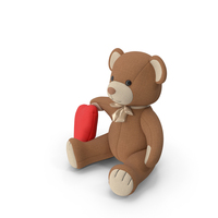 Teddy Bear Toy Brown With Heart PNG & PSD Images
