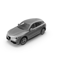 Silver Alfa Romeo Stelvio Simplified PNG & PSD Images