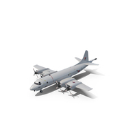 South Korea P3 Orion Anti Submarine Plane Simplified PNG & PSD Images