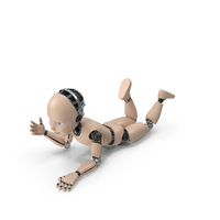 Humanoid Cyborg Child In Supine Position PNG & PSD Images