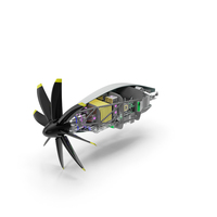 Hydrogen Propulsion System Exposed Half PNG & PSD Images