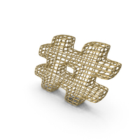 Gold Cage Hashtag PNG & PSD Images