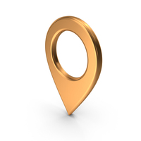 Map Pin Gold PNG & PSD Images