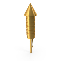 Rocket Firework Icon Gold PNG & PSD Images
