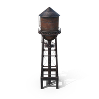 Vintage Water Tower PNG & PSD Images