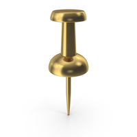 A Straight Gold Push Pin PNG & PSD Images