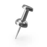 A Slanted Silver Push Pin PNG & PSD Images