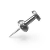 A Very Slanted Silver Push Pin PNG & PSD Images