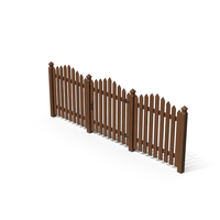 Picket Fence Dark Wood PNG & PSD Images