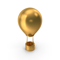 Hot Air Balloon Icon Gold PNG & PSD Images