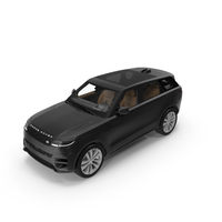 2023 Range Rover Sport Black Simplified PNG & PSD Images