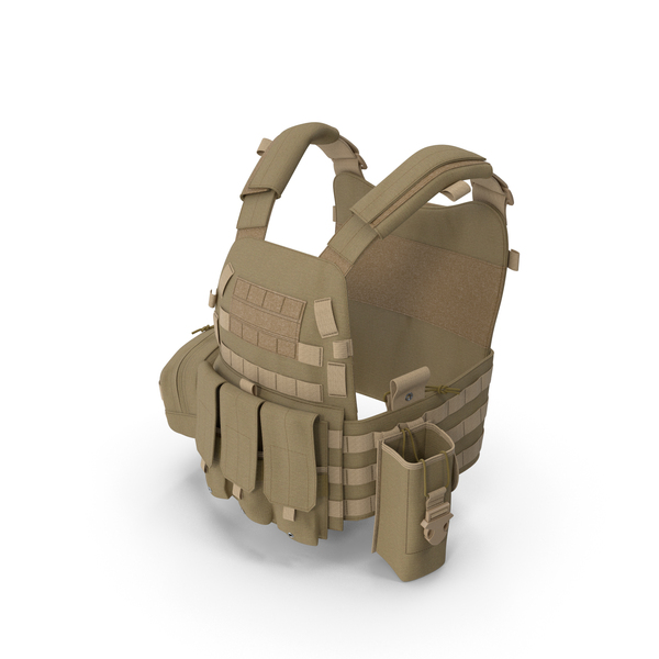 Coyote Tactical Vest Holster Brown PNG & PSD Images