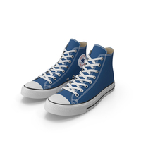 Blue Converse All Stars Sneakers PNG & PSD Images
