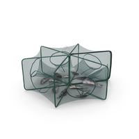 Automatic Pop-Up Fishing Trap and Captured Fish PNG & PSD Images