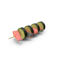 Fish with Vegetables on Wooden Skewer PNG & PSD Images