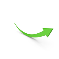 Green Curved Arrow PNG & PSD Images