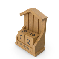 Wooden Perpetual Blocks 02 January Epiphany PNG & PSD Images