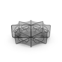 Collapsible Fishing Net Trap with Black PNG & PSD Images