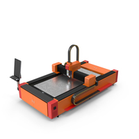 Laser Cutting Machine With Steel Detail PNG & PSD Images