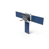 Meteorological Satellite with Solar Panels PNG & PSD Images