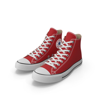 Red Converse All Stars Sneakers PNG & PSD Images