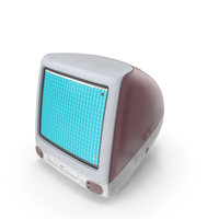 Retro CRT Monitor PC Red PNG & PSD Images