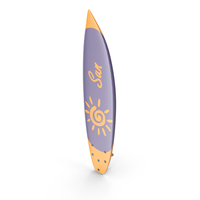 Surfboard With Sun Design PNG & PSD Images