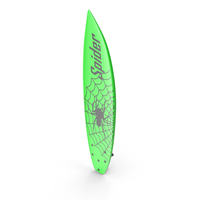 Surfboard With Spider Design PNG & PSD Images
