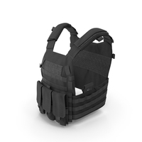 Tactical Plate Carrier Vest Black PNG & PSD Images