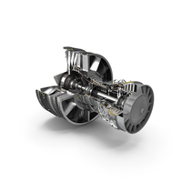 Turbofan Jet Engine Cutaway PNG & PSD Images