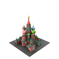 Low Poly Cartoon Model Cathedral Of St Basil PNG & PSD Images