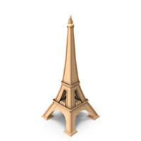 Low Poly Cartoon Model Eiffel Tower PNG & PSD Images